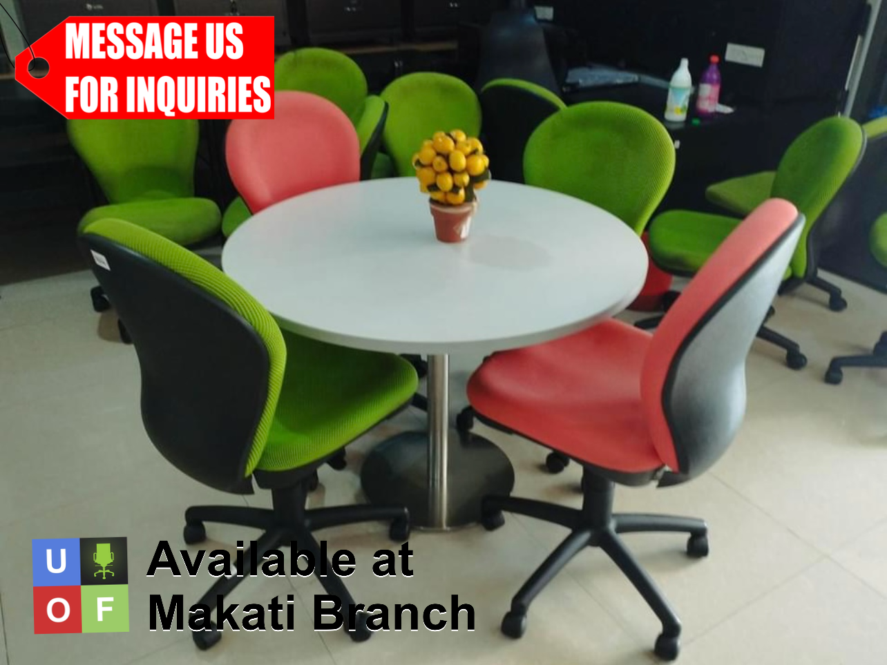 Available Office Tables and Chairs in UOF Makati Used Office