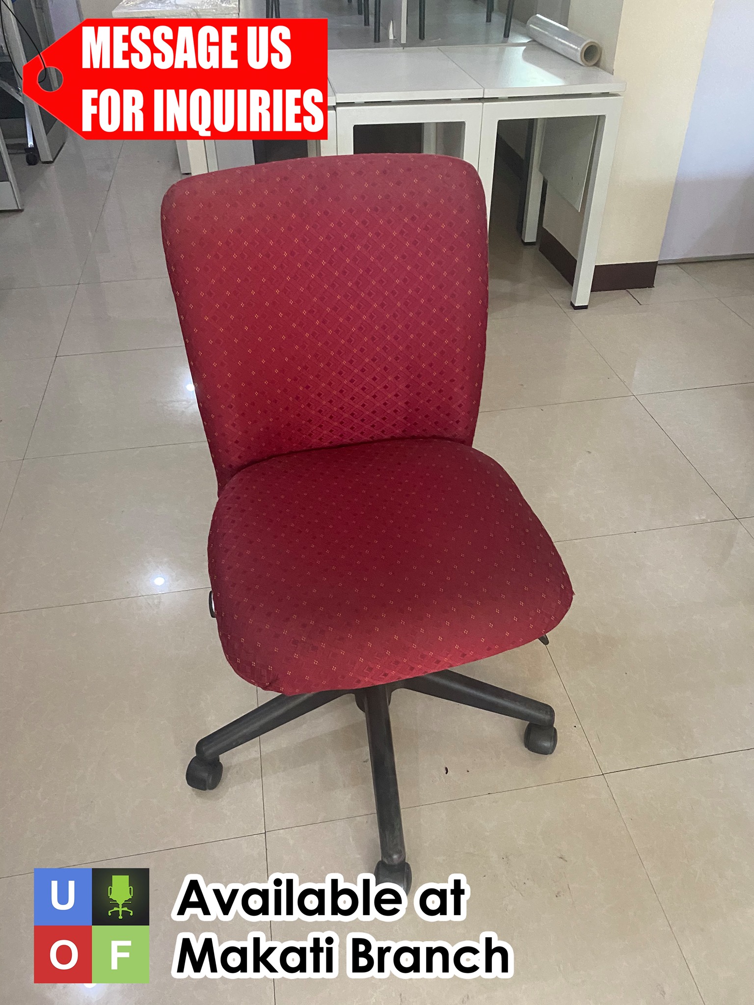 Available Office Chair Surplus in Used Office Furniture Makati branch