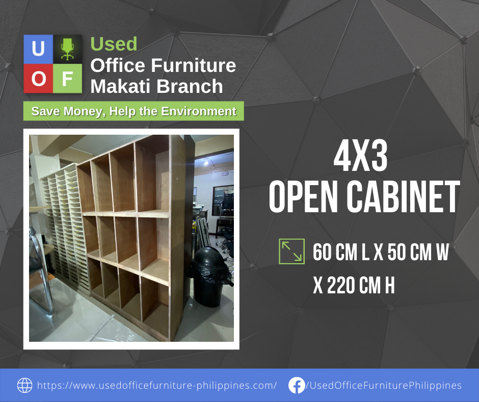 Available Secondhand 4×3 open in Used Office Furniture Makati